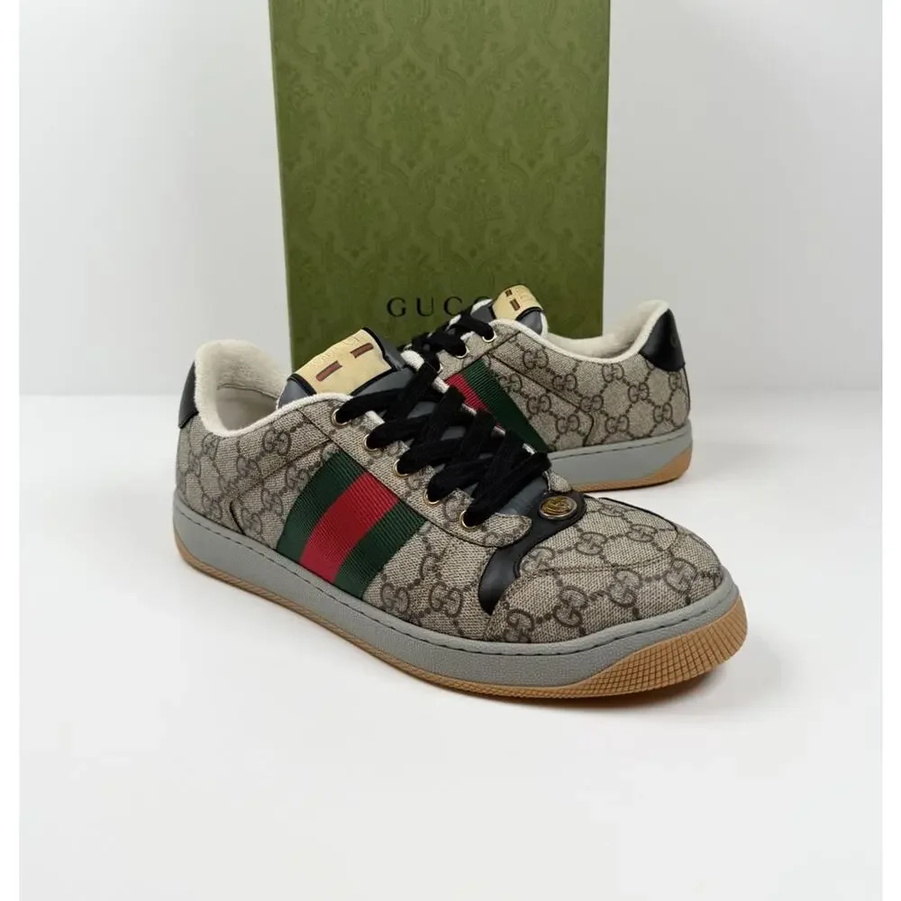 Size 8.5US - Gucci Screener Beige Monogram NEW/RETAIL $1.1K!